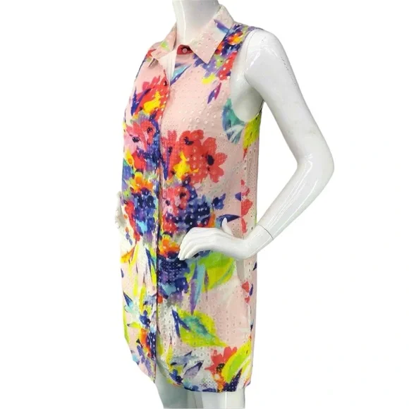 Trina Turk NWT Floral Print Eyelet Dress Womens Size 12 brand new - Picture 12 of 14